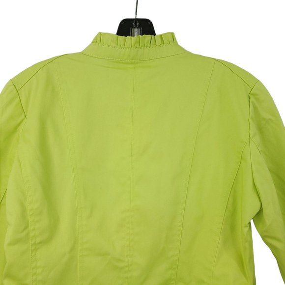 Sandro Button Front Jacket Womens S Lined Celery Green Career Wear Office NEW - Picture 14 of 16